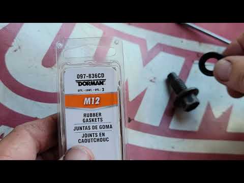 How to install oil drain plug gasket