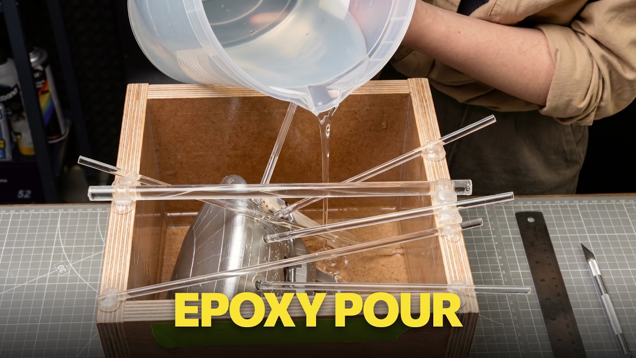 Live Epoxy Pour for the Spaceship Diorama