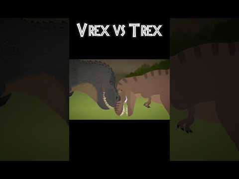 V rex vs T rex animation #shorts #dinosaur #jurassicworld #jurassicpark #animation