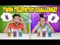 TWIN TELEPATHY SLIME CHALLENGE!!! Reading My Sister's Mind to Make DIY Slime! TWIN TELEPATHY SLIME CHALLENGE!!! Reading My Sister's Mind to Make DIY Slime!