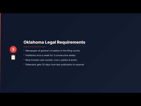 Service by Publication in Oklahoma — Complete Step-by-Step Guide