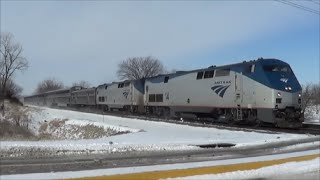 preview picture of video 'Horn Show from Amtrak #6 at Fairfield, Iowa'