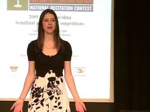 NC Poetry Out Loud 2009 -"A Fixed Idea" by Amy Lowell