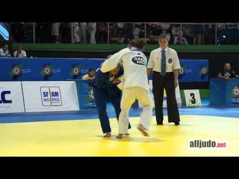 Wolrd Cup Rome 2012 : Huber (FRA) - Ilieva (BUL) - te-guruma -57kg