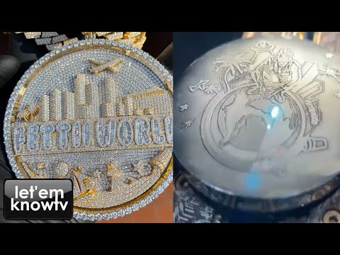 Rapper Hussleboyfettii Dropped The Bag On This Crazy Diamond Piece From TA Jewelers | Pure Jewelry