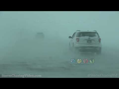 Blizzard Conditions Begin On Interstate 94 - Fargo, ND - 2/22/2023