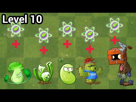 Plants vs Zombies 2 Melee & Piercing Plants Power Up vs Brickhead Zombie