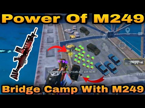 Best Bridge Camp Ever In Pubg Mobile BGMI With M249 Machine Gun Destructive Camping
