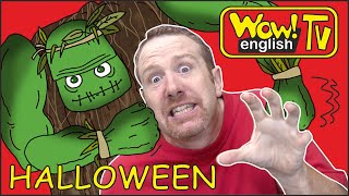 Halloween Spooky Haunted Dollshouse for Kids from Steve and Maggie | Learning Wow English TV Story