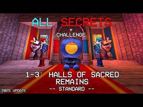 ULTRAKILL 1-3 REWORK: HALLS OF SACRED REMAINS - (ALL SECRETS, SECRET BUTTON, CHALLENGE)