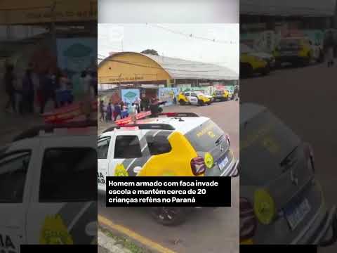 Homem que invadiu escola e fez cerca de 20 crianças reféns é morto pela polícia em Curitiba