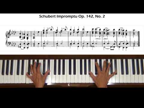Schubert Impromptu Op. 142, No. 2 in A flat Major Piano Tutorial