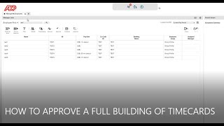 ADP: How To Approve A Full Building of Timecards