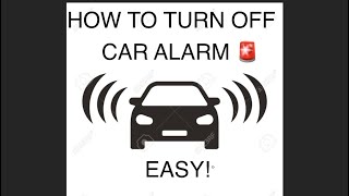 HOW TO TURN OFF CAR ALARM! 🚨 EASY - No Key FOB Needed! Toyota , HONDA - Ford - Volkswagen 👍😎
