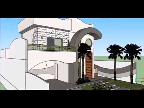 Projeto 180m2 casa térrea com mezanino terreno 12x30 condomínio Swiss Park Campinas