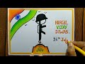 Kargil Vijay diwas Drawing , July - 26th | How to draw Kargil Vijay diwas Poster drawing easy