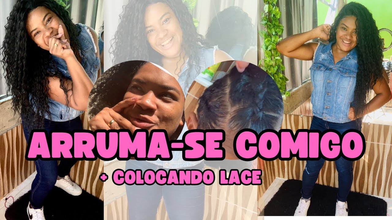 Arruma-se comigo 🌸visual novo tbm 🌸 com este lace Babadeira #arrumasecomigo #colocandolace #lace