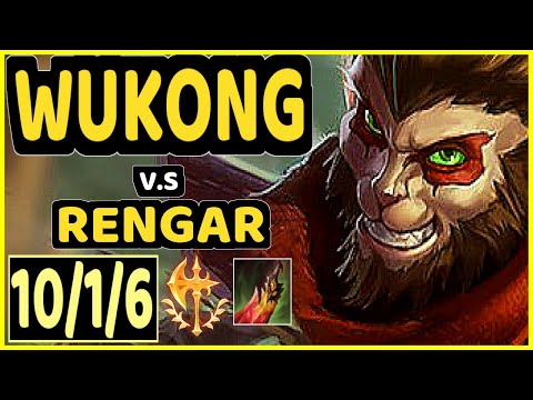 XAKY (WUKONG) vs RENGAR - 10/1/6 KDA JUNGLE GAMEPLAY - EUW Ranked GRANDMASTER
