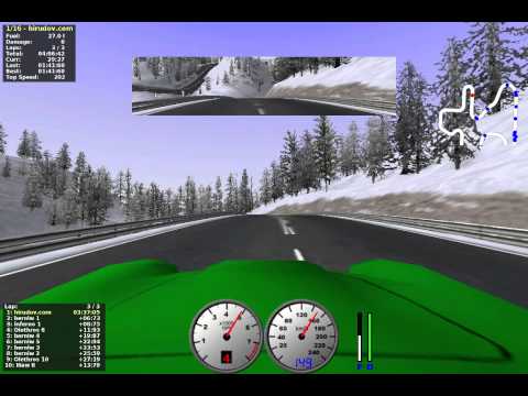 TORCS gameplay Austin-Healey 3000 Mk II versus all on Road Tracks - Alpine 2