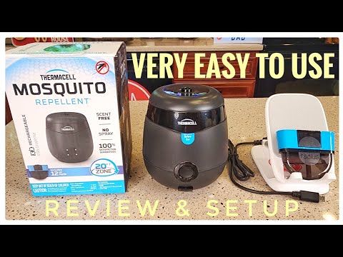 Thermacell Mosquito Repellent E-Series Rechargeable Repeller Review & Setup