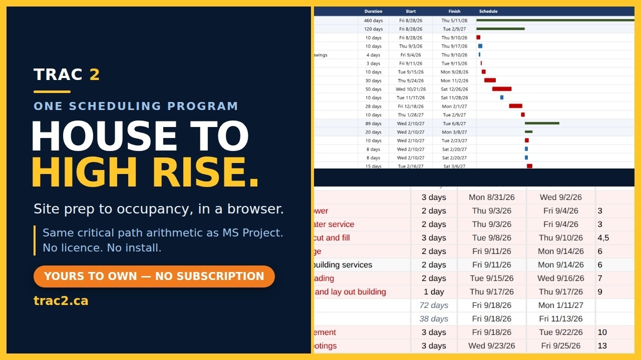 Construction Scheduling Software That Runs in Your Browser — No Install
