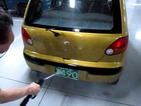 STEAM CAR WASH MACHINE - Bye Bye Dirts on a car.