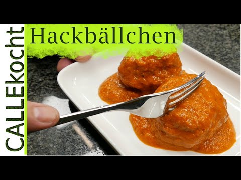Gebratene Hackbällchen in leckerer Tomatensoße selber machen