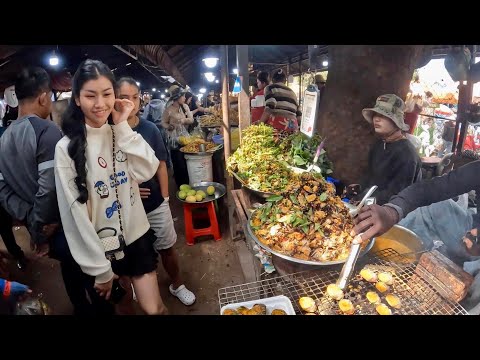 Amazing! WEEKEND Cambodian Countryside Street Food Market Walking Tour
