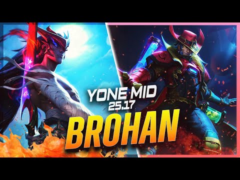 BROHAN - Yone vs Twisted Fate MID Patch 25.17 - Yone Gameplay