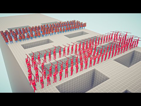 100x100 MELEE vs RANGED UNITS - Totally Accurate Battle Simulator TABS