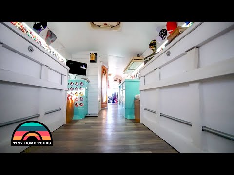 3 Murphy Bed & Roof Deck Skoolie Build ~ Fully Detailed Tiny Home Tour