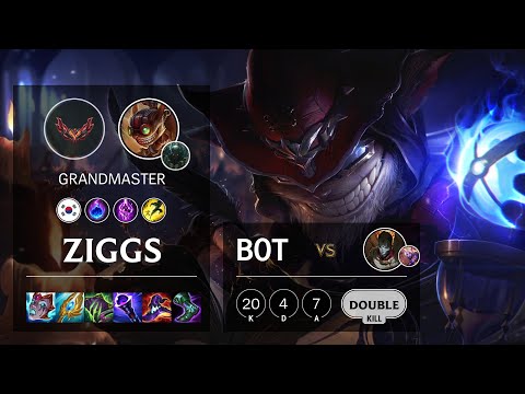 Ziggs Bot vs Jhin - KR Grandmaster Patch 12.3