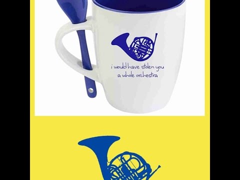 Taza Blue French Horn