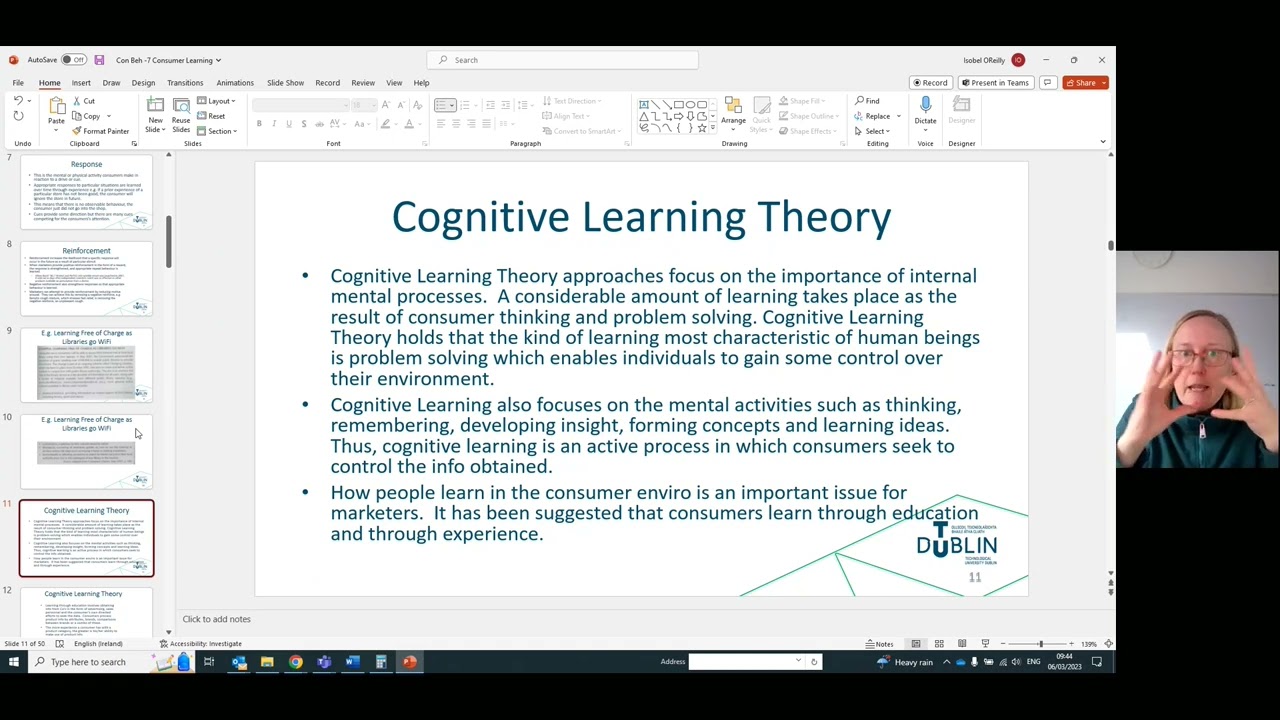 Con Beh  7 Consumer Learning