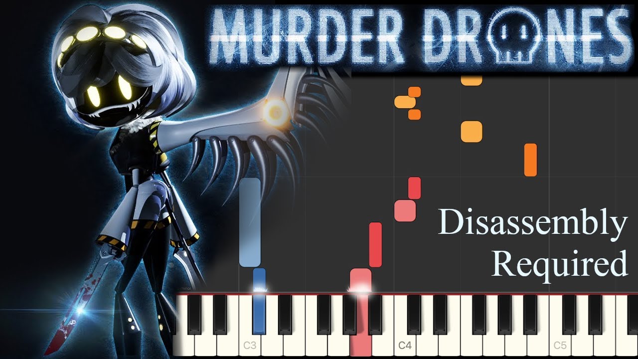 Disassembly Required EASY Piano Tutorial + Sheets [Murder Drones OST]