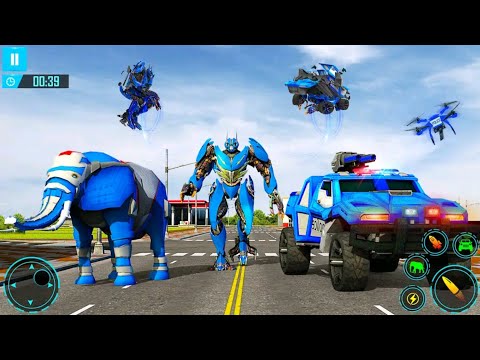 Robot Mobil Berubah Jadi Gajah | Elephant Robot Game : Robot Car Transformation