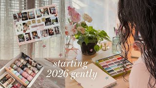 gentle new year reset 🦢 vision board, room refresh & reading plans!