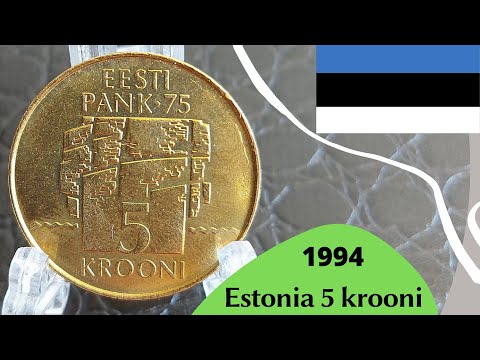 Coin Estonia 5 krooni 1994 - 75th Anniversary - Bank of Estonia