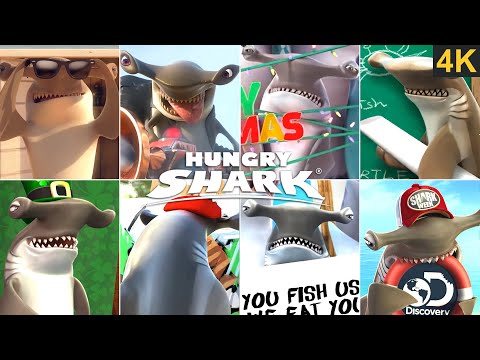 HAMMERHEAD SHARK ALL TRAILER & MOVIE THROUGH THE YEARS!!! (2010 - 2022) - HUNGRY SHARK EVOLUTION 4K