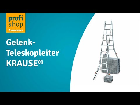 Gelenk-Teleskopleiter KRAUSE® mit 4 integrierten Holmverlängerungen
