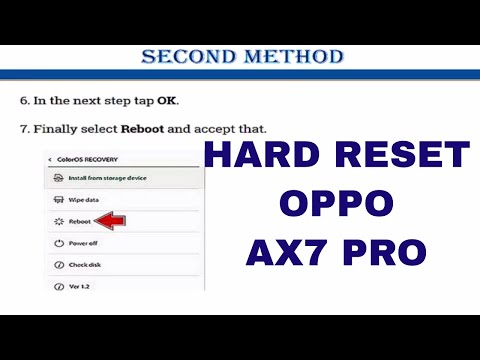 Hard Reset OPPO AX7 Pro