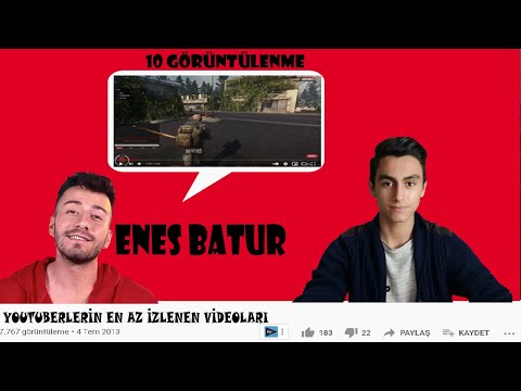 YOUTUBERLERİN EN AZ İZLENEN VİDEOLARI (TÜRKLER)  w/ @Enes Batur @Reynmen @Danla Biliç @Deli Mi Ne ?