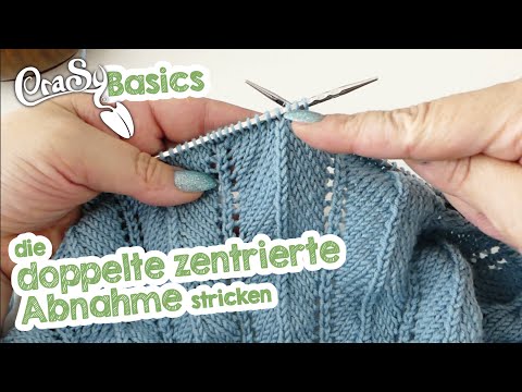 Die doppelte, zentrierte Abnahme ZDA stricken