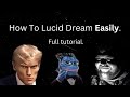 How To ACTUALLY Lucid Dream Easily (guaranteed)
