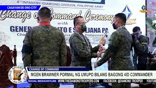 Bagong commander ng 4ID pormal ng umupo sa katungkulan