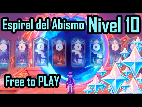 Como pasar el Espiral del Abismo NIVEL 10 - Free to PLAY || PROTOGEMAS GRATIS 🌙 LUNA ABISMAL 🌙