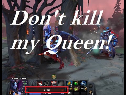 A close solo kill by Nisha's Queen of Pain - Dota2