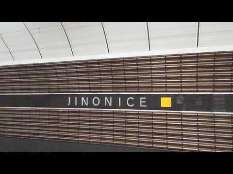 Jinonice station - Ride in Prague Metro (Pražské metro) (line B)  - 16.07.2018