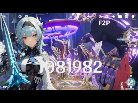 F2P C0 Eula - 1 million damage. [ GENSHIN IMPACT ]