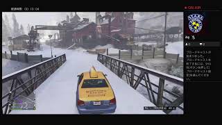 雪の降ったGTAを車で走る